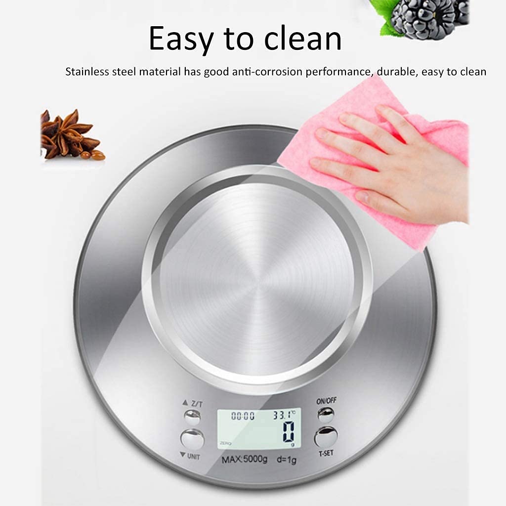Wagi do żywności Wlectronic Cyfrowe wagi kuchenne, Mini waga do dokładnego ważenia, waga elektroniczna do gotowania żywności dla gospodarstw domowych Wagi (rozmiar: 3 kg/0,1 g