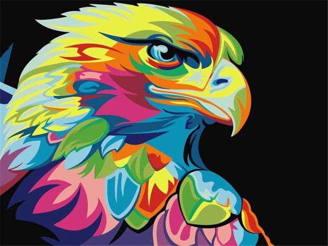 Peinture à l'huile par numéros animaux 50x40 cm toile sans cadre