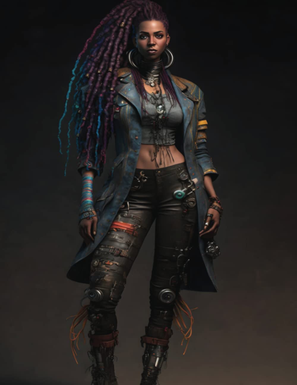 Composition Notebook: Cyberpunk Sistas (Majii)