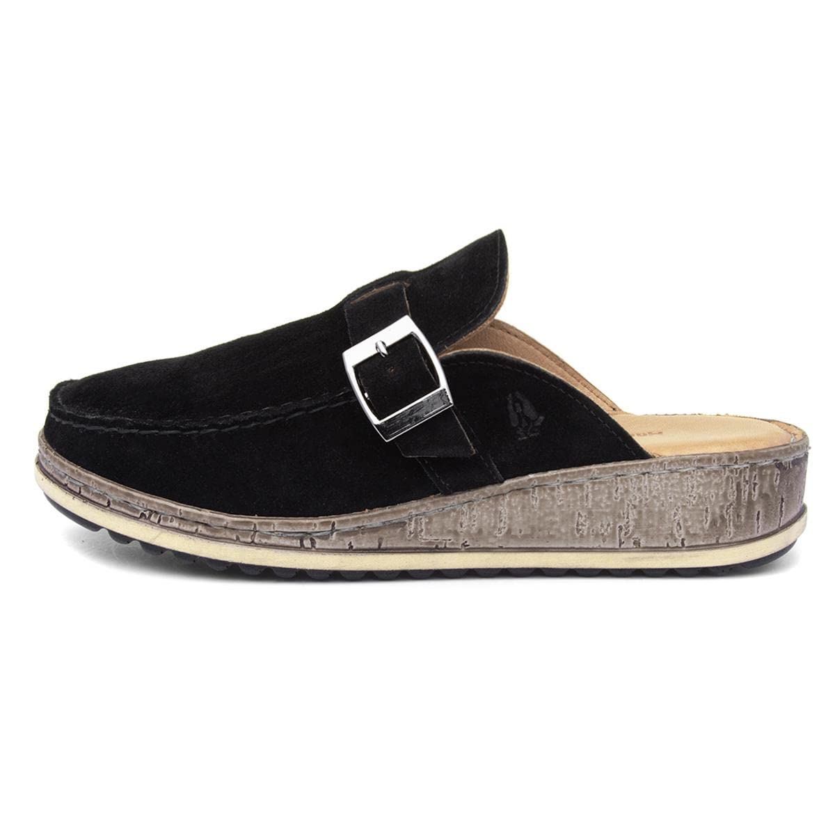 Hush Puppies Sorcha Mule, Black Suede, 3