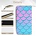 CWECVWE Girl's Travel Purse Fashion Design, Huge Storage Capacity Purse, Cute Decor Wallet, Long PU Zipper Wallet Beautiful Mermaid Fish Scale