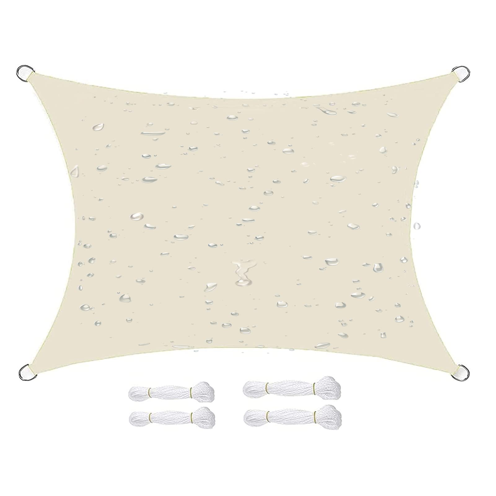 Voile d'ombrage imperméable et anti-UV de 0,9 x 6,1 m, tissu d'ombrage robuste pour terrasse et terrasse, protection solaire pour extérieur, coupe-vent