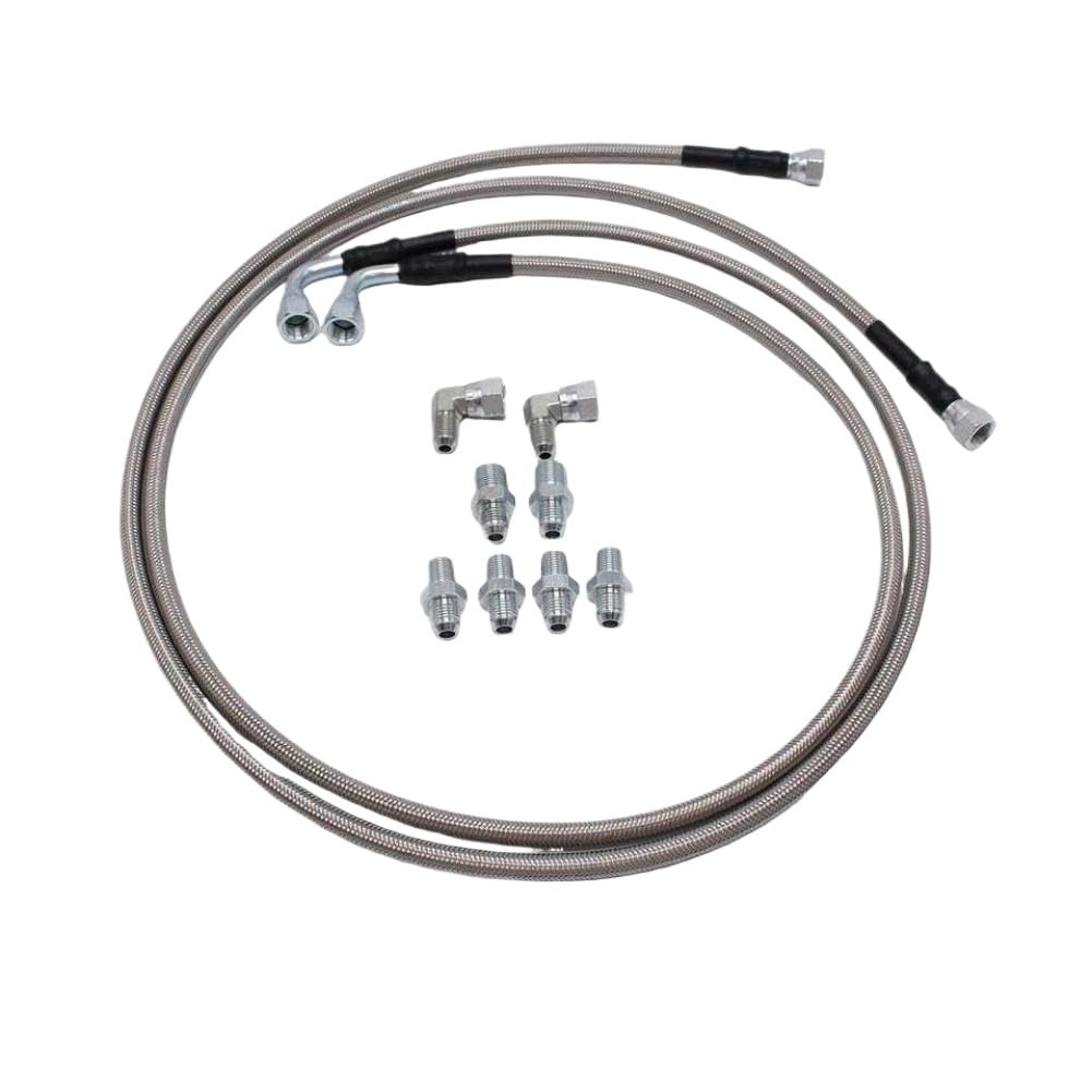 Rboand Onecolor Braided Transmission Cooling Line Hardware Kit Compatible With Th350, 700R4, And Th400 Transmissions