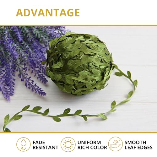 Killer'S Instinct Outdoors B01MA5HZ2Q Leaf Ribbon 20 Yard Fabric Ribbons Roll Green Leaf Ribbon 1 Inch Width Artificial Olive Leaf Trim Ribbon Or Gift Wrapping Craft Diy thumb #3