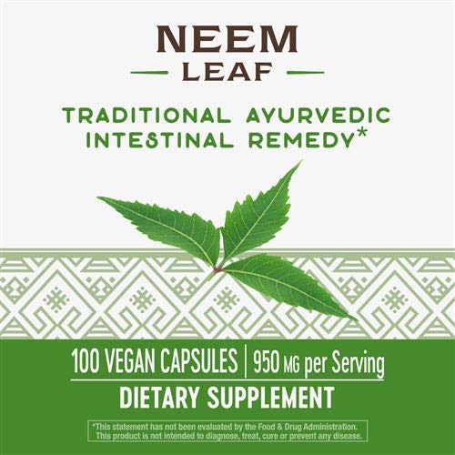 Nature's Way Premium Herbal Neem Leaf 950 Mg, 100 Count (Pack Of 3) #TOP4