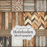  Scrapbook-Papierkollektion: Holzboden - Motivpapier: 40 Seiten: Eine große Auswahl an Holzmustern 10 verschiedene Designs: Jedes Motiv doppelt enthalten. Größe: 21,59 x 21,59 cm (8,5 x 8,5 Zoll)