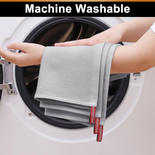 Torchons à vaisselle absorbants et doux en coton gaufré à séchage rapide - 6