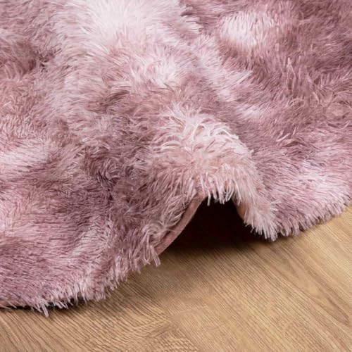 Tapis Moelleux et Confortable NAVARRA rose poudré rond de 200 cm - 6