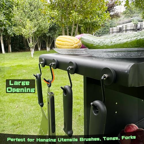Unusfire USFD32RBHOOK3P 3 Pack Smoker Grill Magnetic Hook,Non-Slip Magnetic Mount Barbecue Hooks For Hanging,Universal Magnetic Hooks For Grills Smoker Accessories Storage With Spatula,Fork,Brush & Bbq Tongs thumb #4