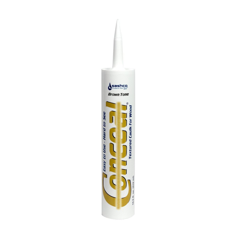 Sashco Conceal Textured Wood Caulking, 10.5 Ounce Tube, Brown Tone (Pack of 12),46030
