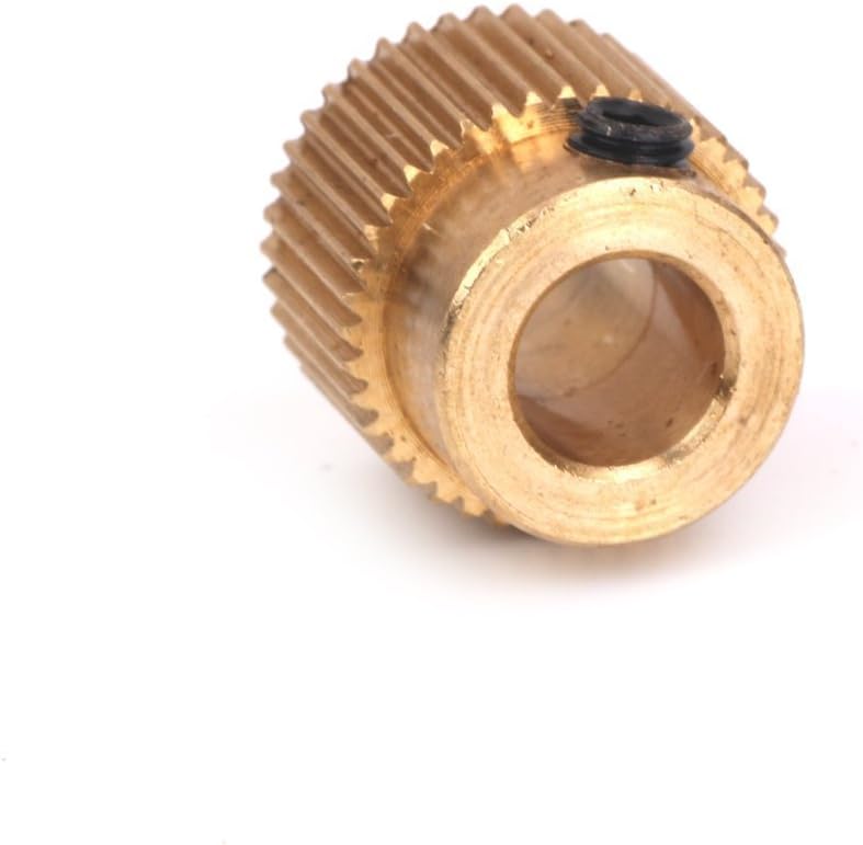 Nacpy 3D Printer 1.75 mm Filament Extruder Drive Gear Extruder Hobbed Gear Printer Extruder Pulley Shaft Copper Made 40 Tooth