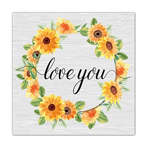 Panneau bois Love You extérieur décoration murale vintage suspendre