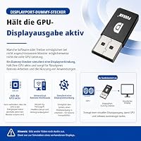 FUERAN HDMI Dummy Plug Headless Ghost Display Emulator Premium Aluminum PC（Fit Headless-1920x1080 New 4RD@60Hz） (DP-1P) – Ansicht 2