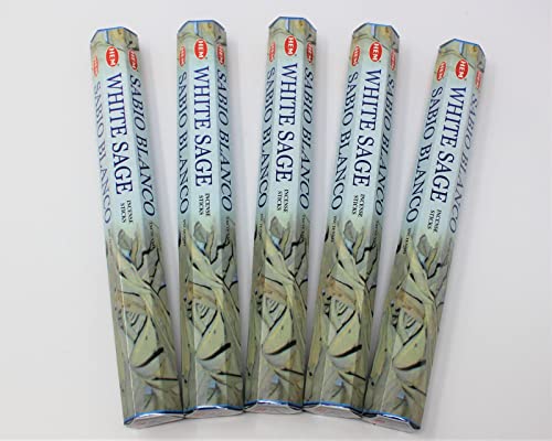 White Sage 100 Incense Sticks (5 Packs Of 20 Sticks)| Best For Meditation,Yoga,Aroma Therapy, Relaxation| #TOP7