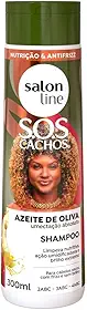 Salon Line, Shampoo, SOS Cachos, Azeite de Oliva, Vegano - Para Cabelos Ondulados, Cacheados e Crespos, 300ml