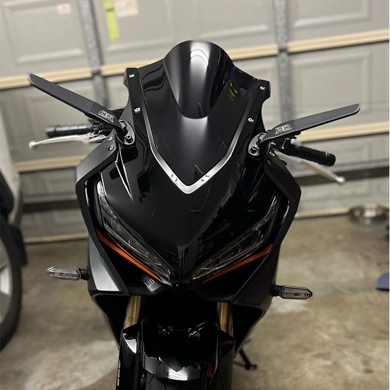 Miniatura 2 de Espejo retrovisor lateral para motocicleta, ajustable, con ala, espejos retrovisores laterales giratorios de 360 para Honda CBR 1000RR 600RR 650R