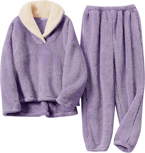 Ensemble pyjama polaire col châle Famulily pour vos soirées cocooning