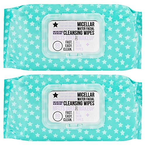 Dr. Wellness - 2 Pack (60 Count Each) Micellar Water Facial Cleansing Wipes