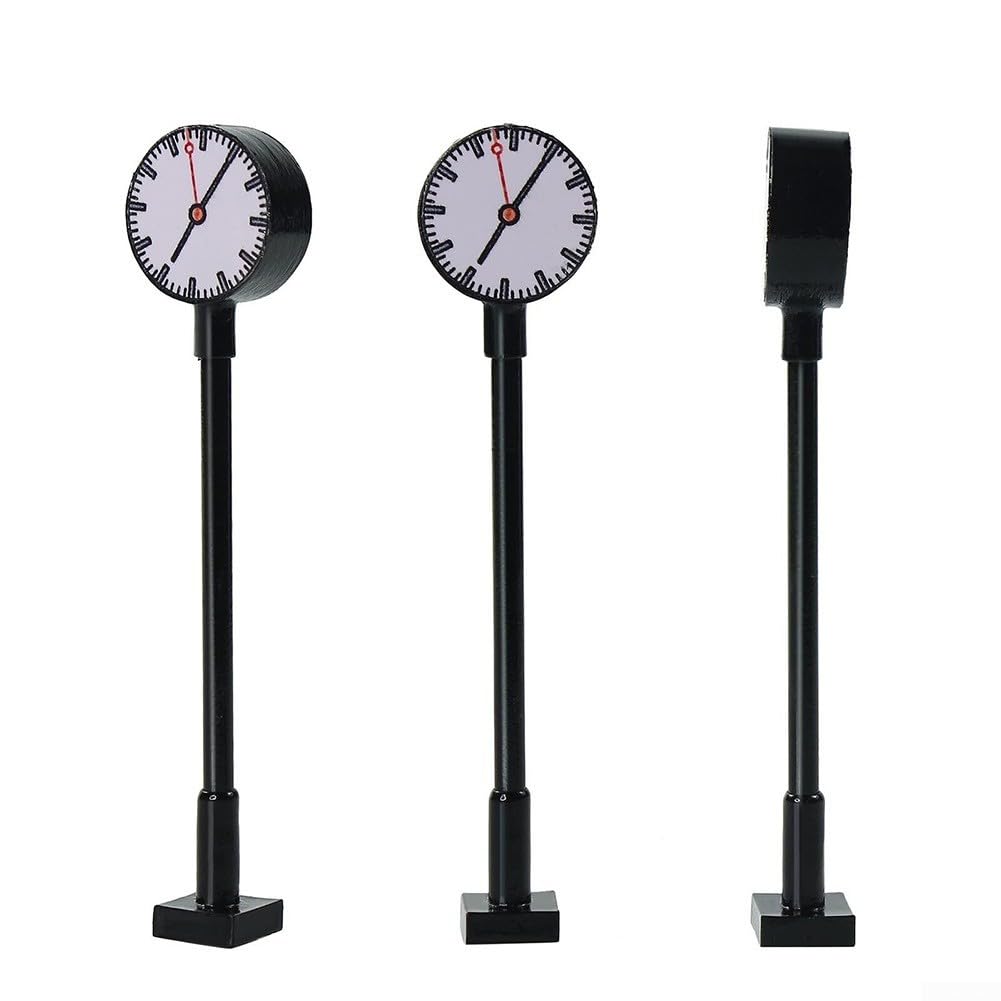 HO Scale 1:87 Model Railway Clock Light Lamps,for Building Layouts And Landscapes, Mininature With Wiring