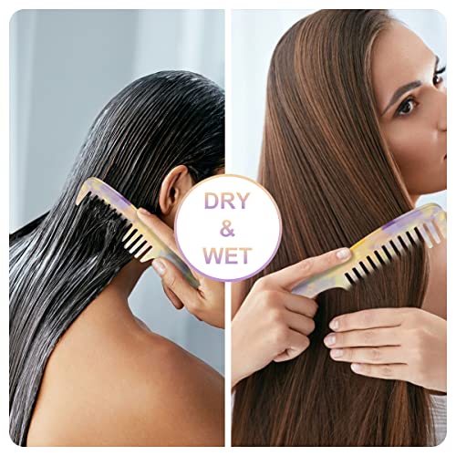 Peine ancho para cabello rizado amarillo miniatura 3