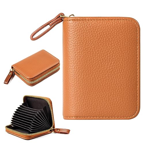 Image of Credit Card Wallet, RFID Card Case Wallet, Zipper Card Cases Holder for Men Women, RFID Blocking, KeyChain Wallet, Compact Size Card Organizer Case for Women