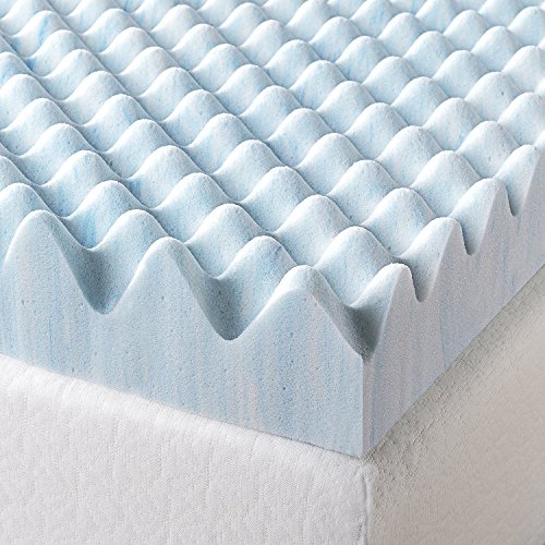 ZINUS 3 Inch Swirl Gel Cooling Memory Foam Mattress Topper / Cooling