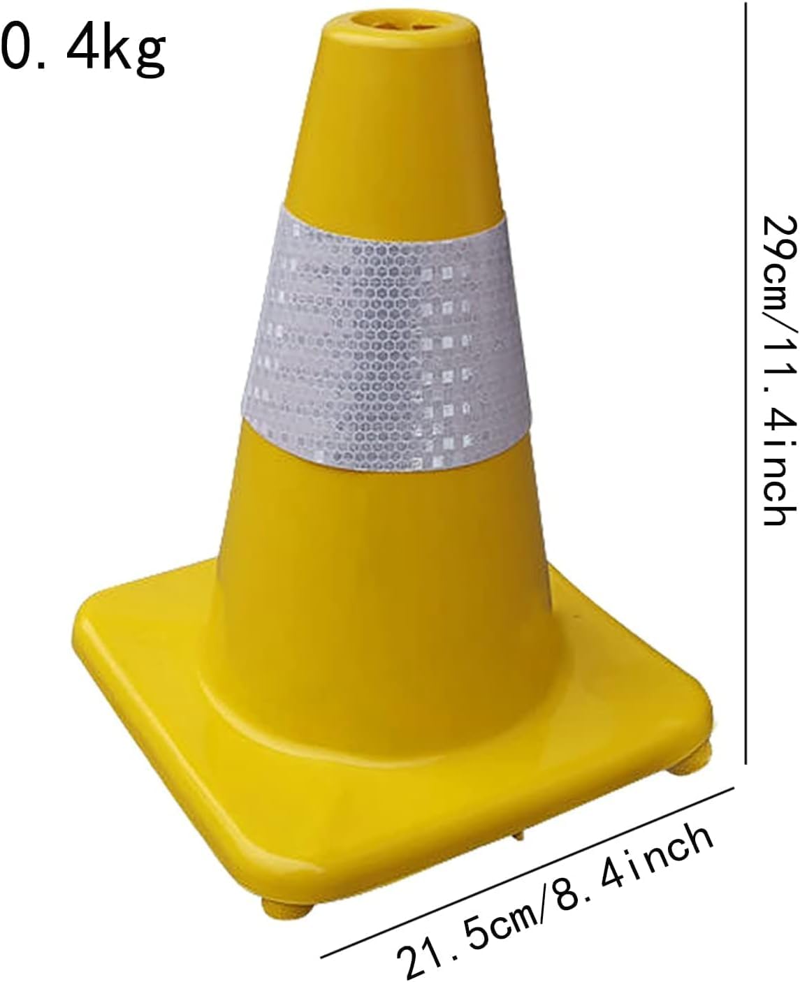 Cônes de signalisation réfléchissants en PVC pour la sécurité routière, le stationnement, les événements intérieurs/extérieurs, les chantiers, marquage haute visibilité, durables, légers, ha