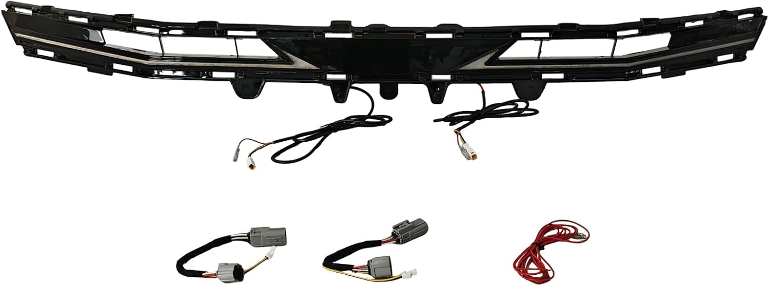 2-Color Camry Grill - Front Bumper Center Grille Dual-color Switching LED Daytime Running Lights Compatible with Toyota 2025 2026 Camry