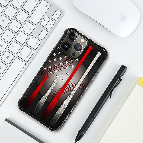 Coque anti-collision quatre coins iPhone 15 Pro drapeau de baseball - 6