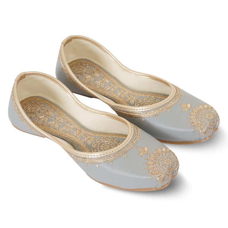 Image of DFR Women Juti | Embroidered Rajasthani Mojari Girls Shoe