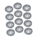 MUCKLILY 12個 洗濯機排水ホース用糸くずトラップ ステンレス製メッシュフィルター 耐久性と簡単取り付け 付き 洗濯機の排水詰まり防止 水流