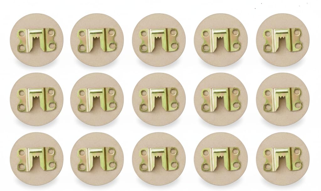 Set of 15 Smooth Egdes MDF Metal Hooks for Wall Hanging | Photo Frame, MDF Art Board, ResinArt, LipanArt, MosaicArt | Wall Mounting Hangers | Easy Fix with Fevicol or Screws | Traditional | Wood Color-image-35