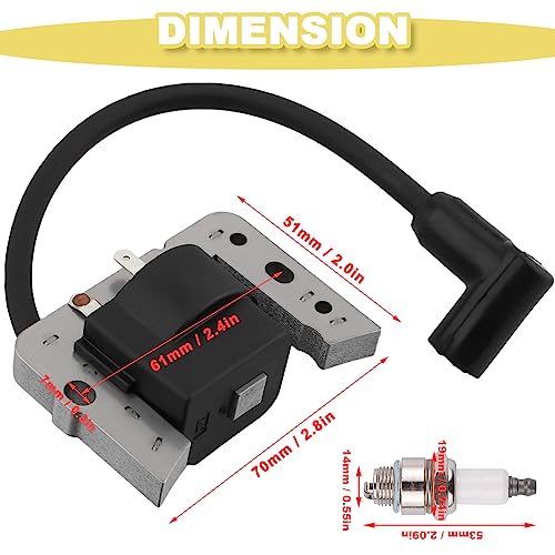 ZAMDOE 34443D Ignition Coil for Tecumseh 34443 34443A 34443B 34443C AV520 TVM140 VLV126 LEV100 LEV115 LEV120 LV148A LV195EA OVRM105 for Toro 6.75HP Recycler Lawn Mower Snowthrower Engines - Image 2