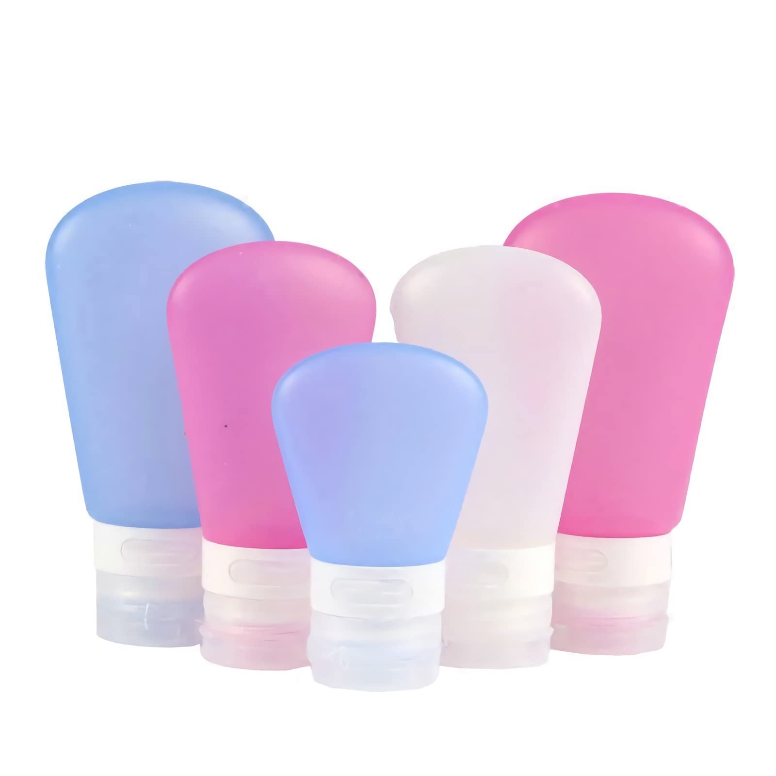12 Stück 89ml Leer Rosa Silikon Weiche Reiseflasche Nachfüllbar Reisebehälter Tube, Kosmetik Flaschen Set für Creme, Lotion, Shampoo Spülung, Pflegeprodukten + 1 x Waschpad