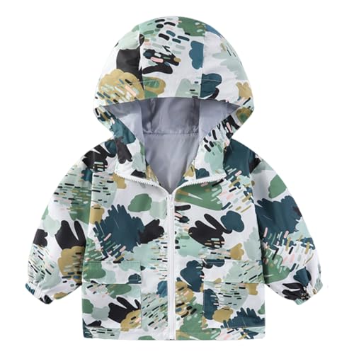 Image of Kids Boys' Windbreaker Jacket, Boys Zip Up Hoodie Coat Transitional Late Spring /Early Fall Jackets for Kids
