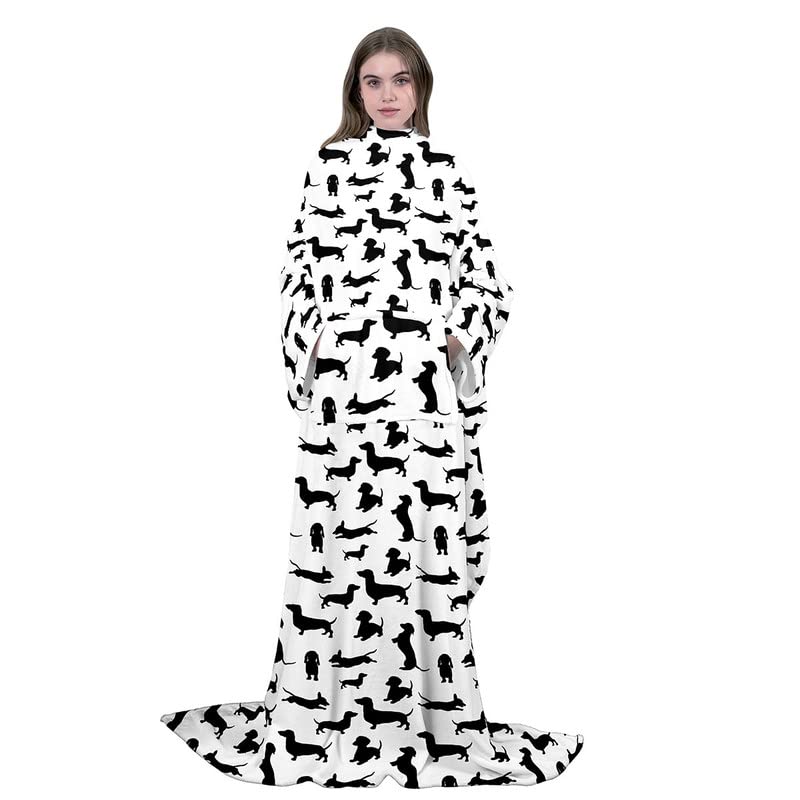 Sausage Dog Wearable Blanket with Sleeves - Image 2