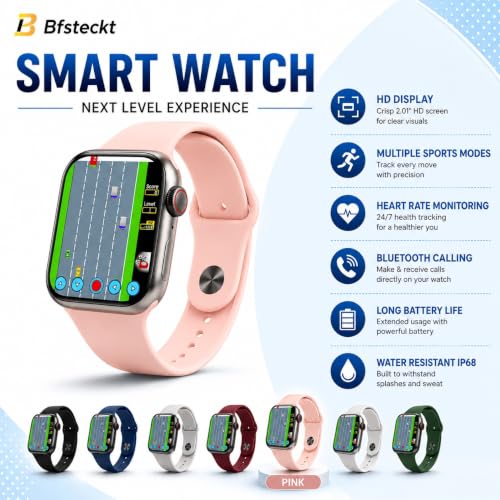 Image of PerfX Dual Strap Bluetooth Calling Smart Watch, Health Tracking, Sports Modes & Fun Race Game, HD Display, Notifications, Long Battery, Android iOS Compatible Smartwatch (White)