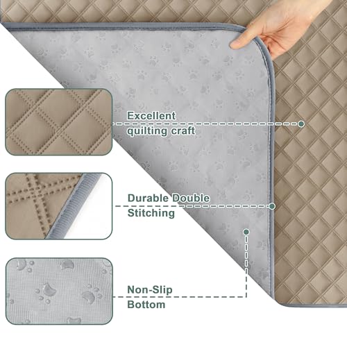 Image of Eterish Washable Pee Pads for Dogs Extra Large 48'' x 60'' 2 Pack | Reusable Absorbent Pet Puppy Dog Training Pads Non-Slip, Waterproof Whelping Potty Pads for Dogs Leak-Proof
