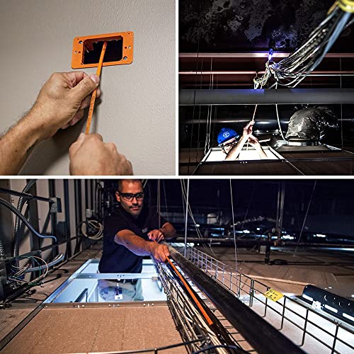 Klein Tools 56312 Lo-Flex Fish Rod Set, With Splinter Guard Coating And Stainless Steel Connectors, Bullet Nose And Hook Attachments, 12-Foot #TOP5