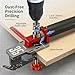 RUITOOL 35mm Concealed Hinge Jig System, Cabinet Door Mounting Jig & Door Installation Kit with Secure Clamp and Dust Port, Aluminum Hardware Hole Puncher with Modular Extension Ruler