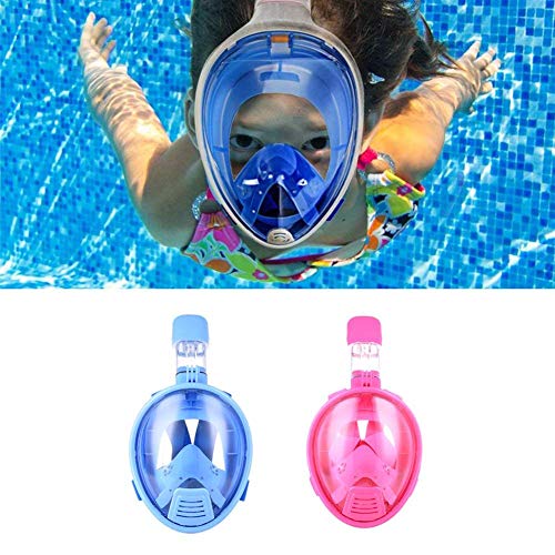 Image of VBM Full Face Snorkeling Mask Diving Gear - Dry Top System,180 Degree Panoramic View Snorkeling Mask with Camera Mount,Safe Breathing,Anti-Leak Anti-Fog-Swim Fins (Pink - L /XL)
