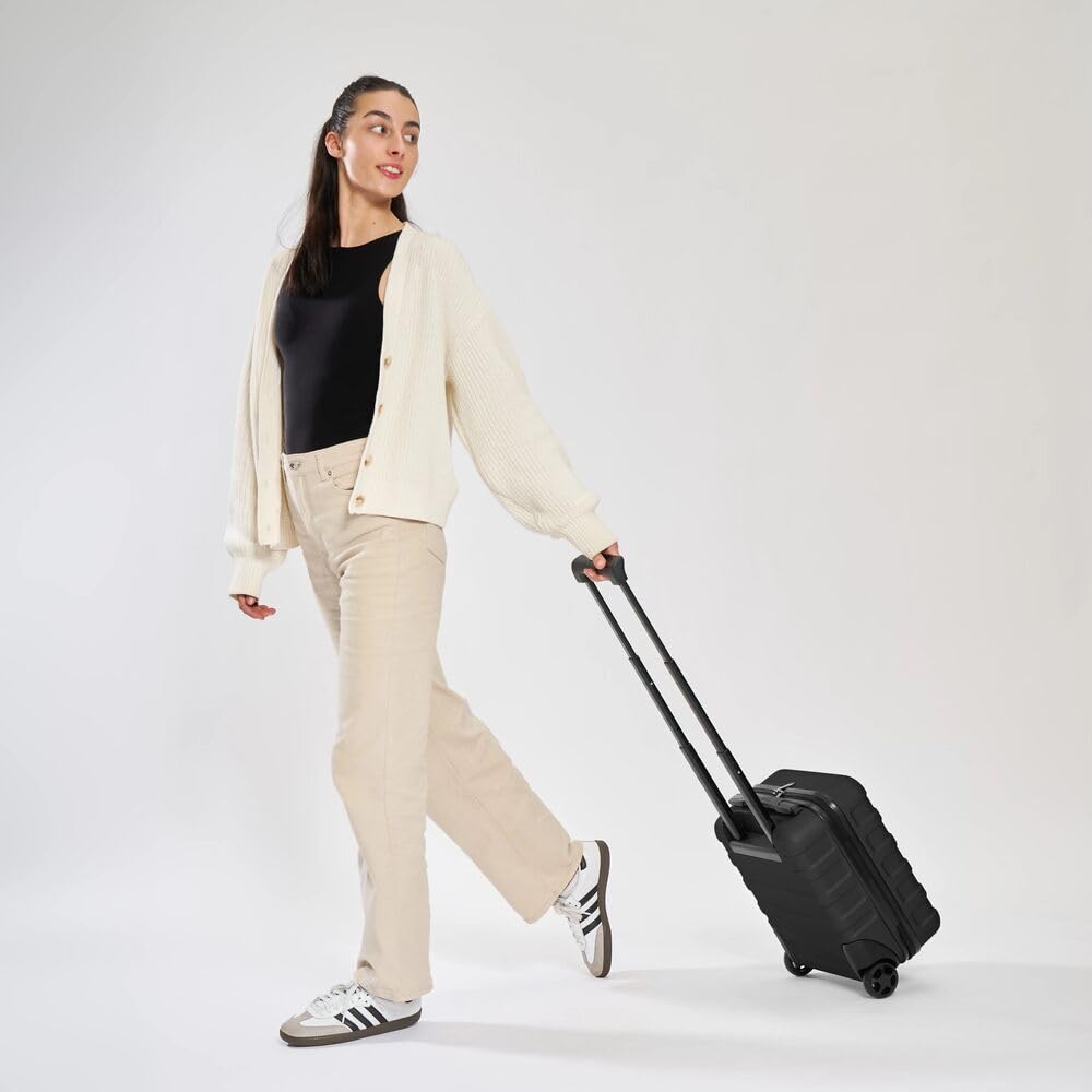 Cabin Max Anode 40 x 30 x 20 cm Hardscalen - Maleta con Ruedas para bajo Asiento, 24 L, Wizz Air, Eurowings (Black, 40 x 30 x 20 cm, Ampliable a 40 x 20 x 25 cm) — view 5