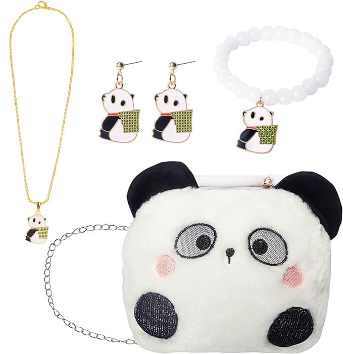 LittleBlueDeer Panda,Panda Gifts,Panda Stuff,Panda Gifts for Girls,Panda Bear Gifts,Bag for Kids Girls,Kids Bags for Girls,Panda Coin Purse Pouch for Kids