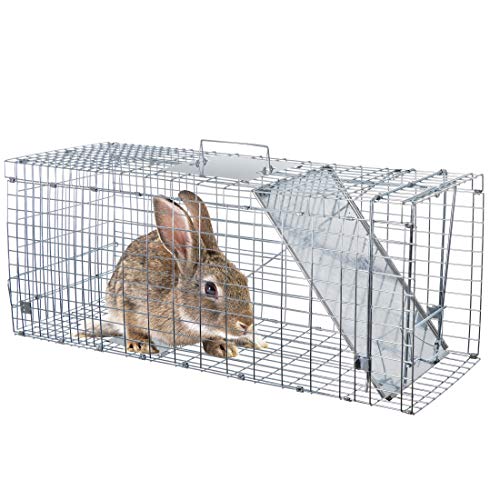 ANT MARCH Live Animal Cage Trap 32''x11.5"x13" Steel Humane Release Rodent Cage Iron Door for Rabbits, Stray Cat, Squirrel, Raccoon, Mole, Gopher, Opossum, Skunk, Chipmunks, Groundhog - Image 6