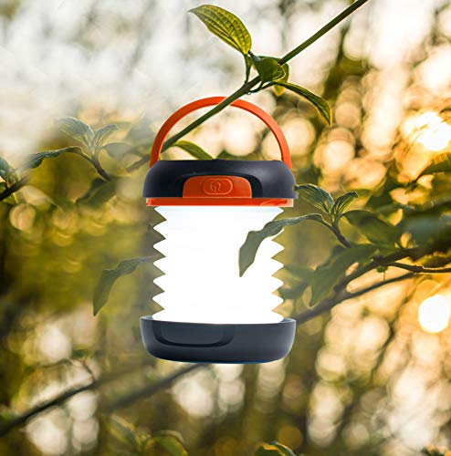 SCS Sentinel - HEC0080 - Lanterne Torche Solaire USB Nomade et Batterie Externe - Lampe Camping Rechargeable - 3 Types d'Éclairage - SolarLight Multi Orange