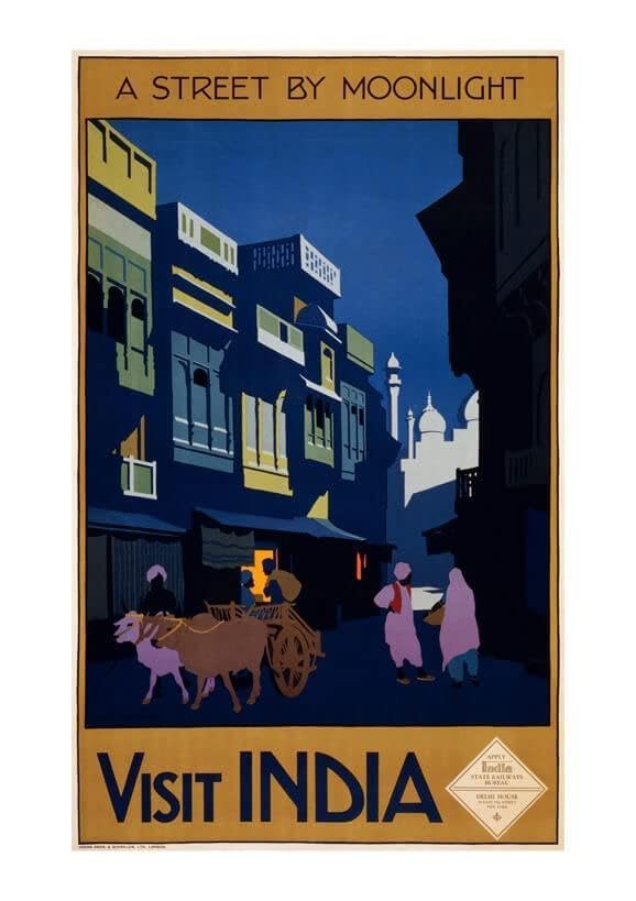 Poster Inde encadré de voyage Archival Mat papier d'art premium