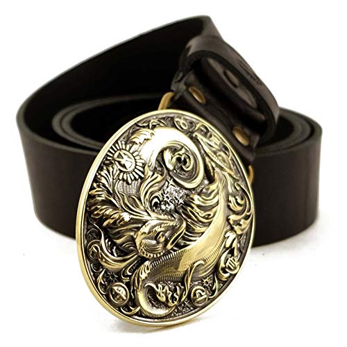 Leather belt with Pisces belt buckle, Pisces Horoscope Astrological Zodiac Sign solid brass belt buckle on leather belt4