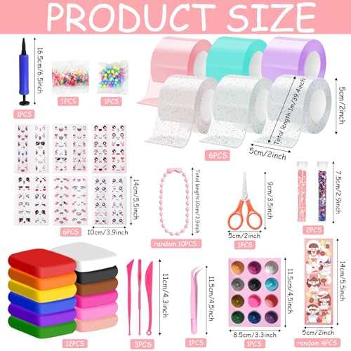 Nano Tape Bubbles Set, 70 Stück Nano Klebeband, Blowing Bubble Tape, DIY Nano Doppelseitiges Klebeband, Transparentes Nanoband, Multipurpose Nano Tape Bubble Craft Kit