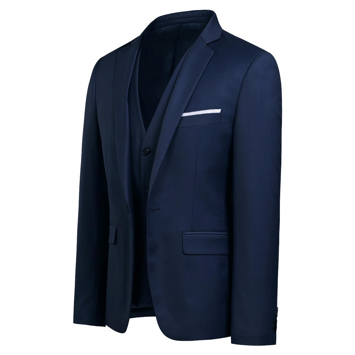 Allthemen Abito da Uomo 3 Pezzi Slim Fit Completo Formale da Matrimonio Un Bottone Giacca Gilet Pantaloni