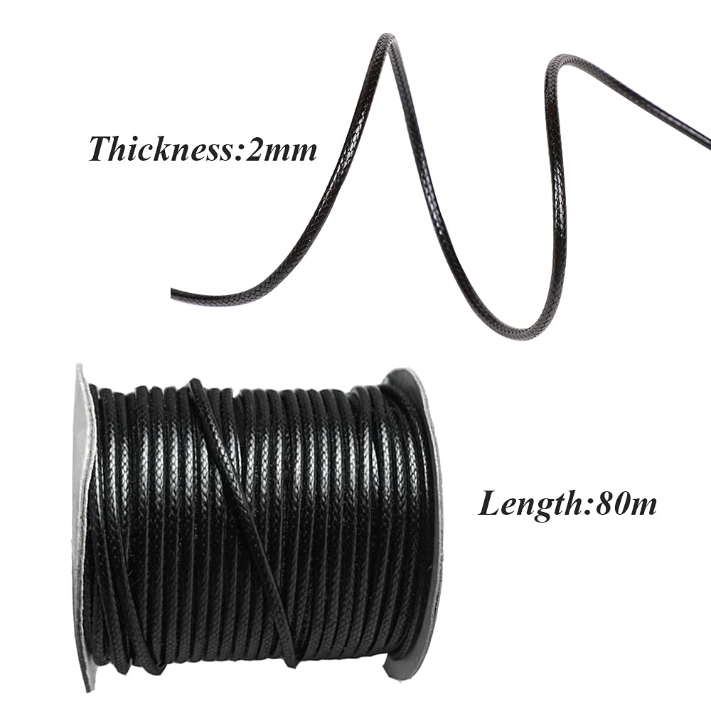 Dzsomt Cordino per Collane Filo Cerato Filo per Braccialetti Filo Cerato per Bracciali Filo per Collane Cordoncino per Collane Fili Filo Cordoncino Cotone Cerato per Braccialetti